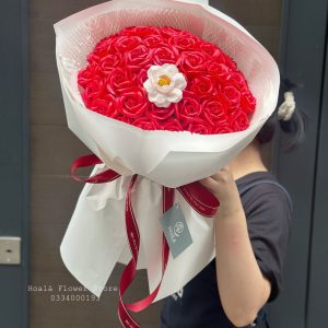 Bó hoa sáp tone đỏ HL13